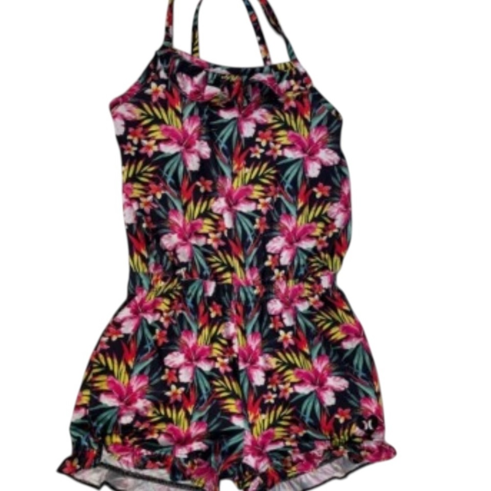 Hurley Floral Jumpsuit Girls Size M